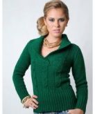 Blusa de lã aran gola polo - ref - CW 0022